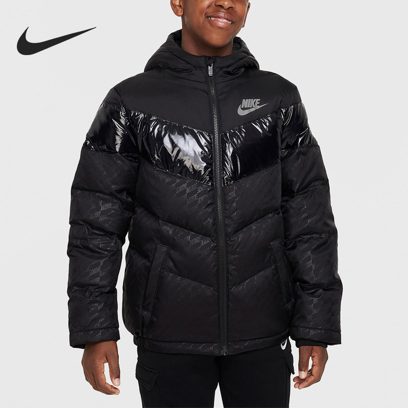 Nike/耐克官方正品冬季新款大童运动保暖连帽羽绒服FB6831-010-封面