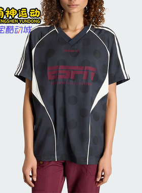 Adidas/阿迪达斯正品三叶草女士透气街头风波点运动短袖T恤KV1189
