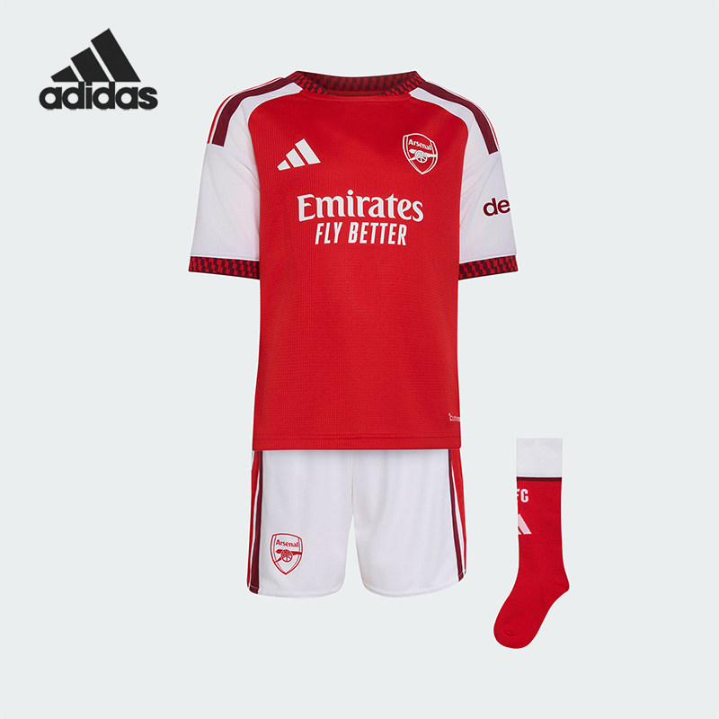 Adidas/阿迪达斯正品阿森纳主场小童经典运动透气足球套装KC2439