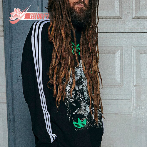 阿迪达斯男士圆领长袖T恤