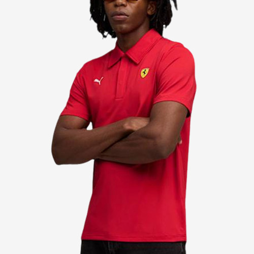 Puma/彪马正品法拉利系列新款男红色柔软经典亲肤POLO衫632782-02
