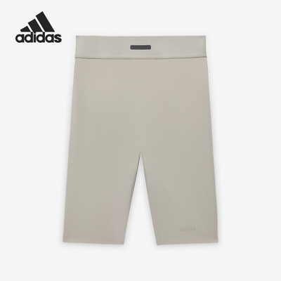 Adidas/阿迪达斯官方正品 新款芝麻米灰色休闲跑步紧身裤IW1482