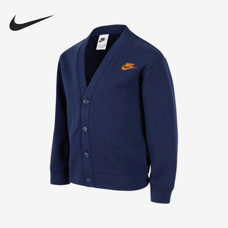 Nike/耐克正品2025冬季款小童休闲V领针织外套NY2442299PS-002