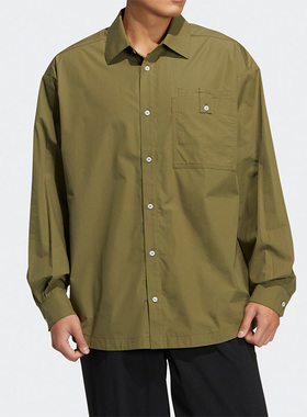 Adidas/阿迪达斯春季三叶草SPEED SHIRT LS男子T恤衬衫HU1232