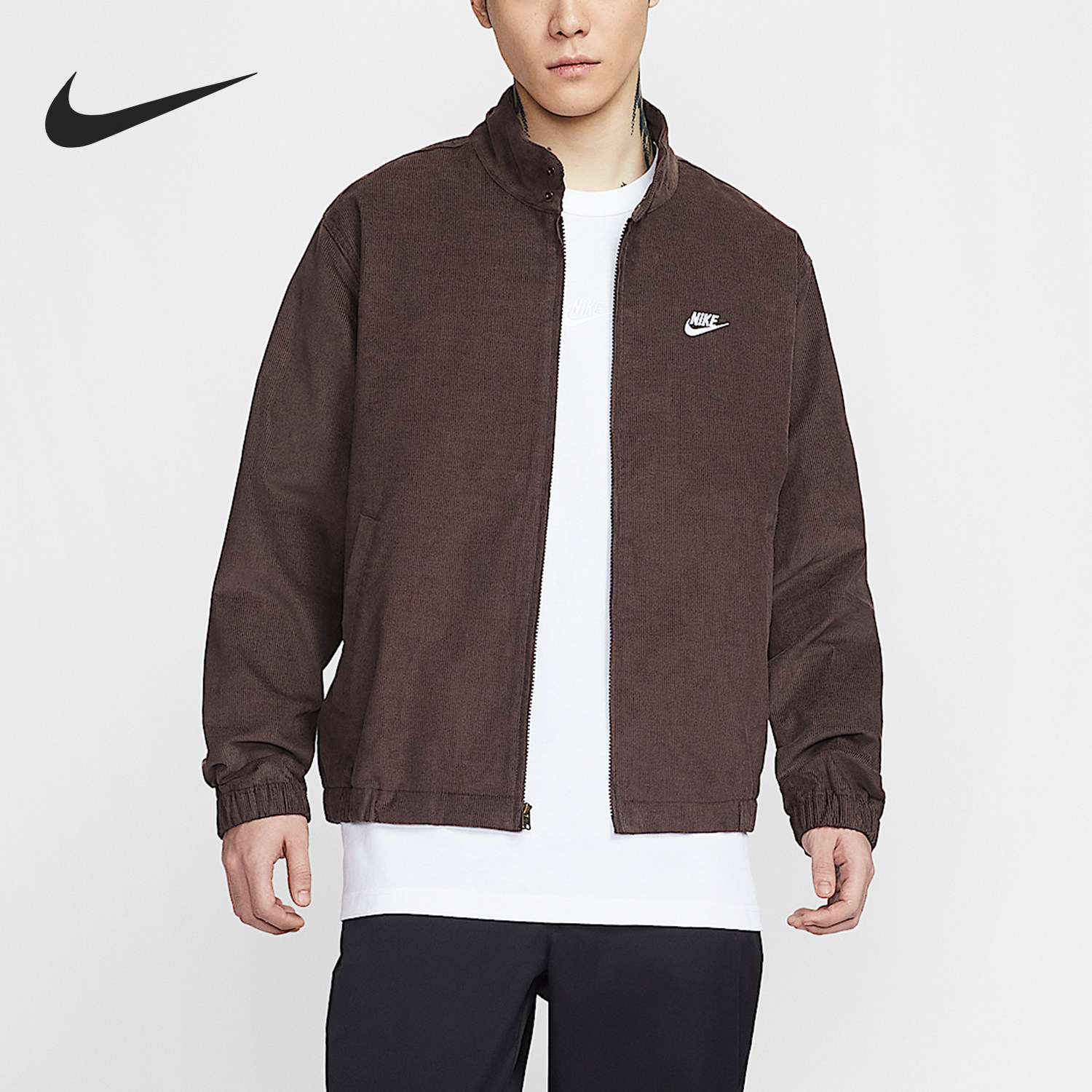 Nike/耐克官方正品舒适春季款男士立领刺绣运动外套IR0105-237