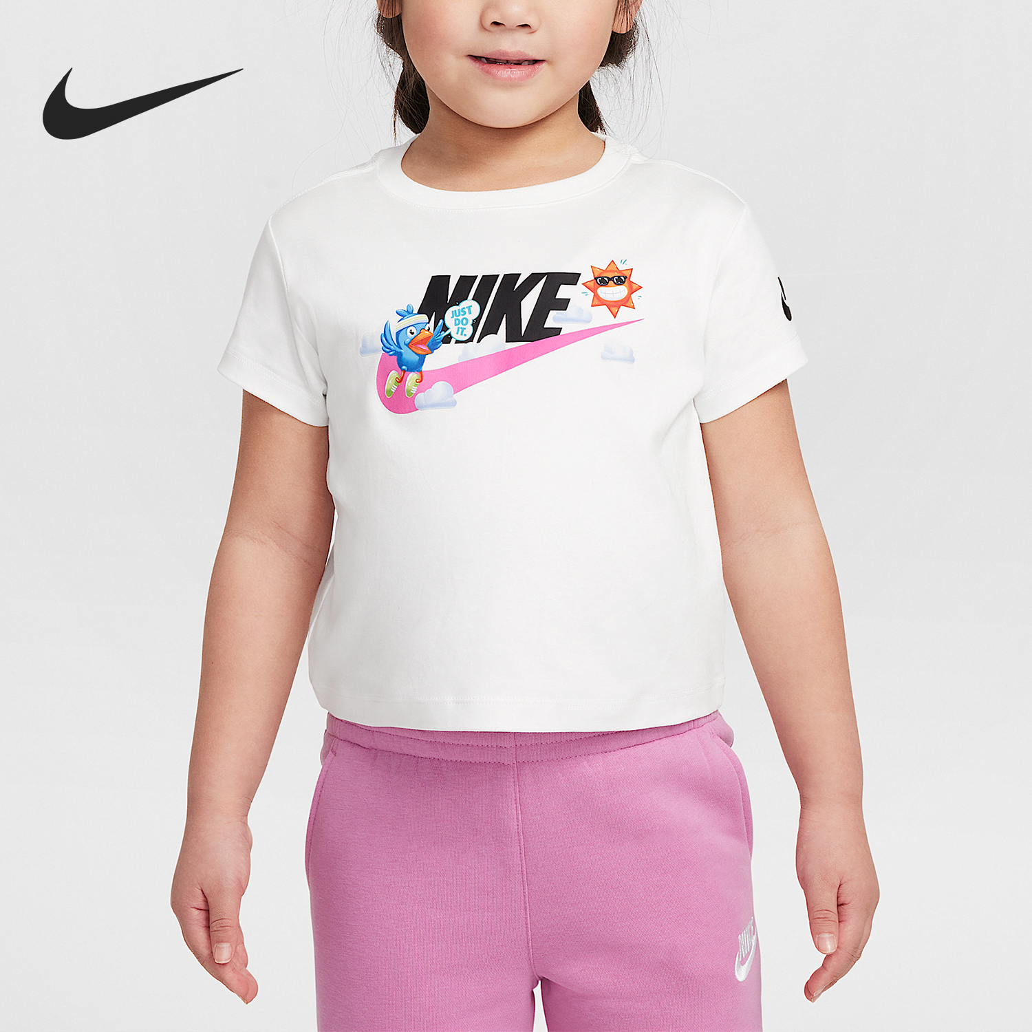 Nike/耐克正品夏季款小童圆领休闲运动透气短袖II3058-133