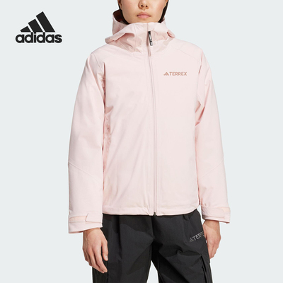 Adidas/阿迪达斯正品2025女士保暖休闲三合一冲锋衣JV8702