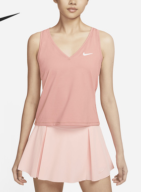 Nike/耐克正品夏季新款女子运动透气V领无袖背心CV4785-618