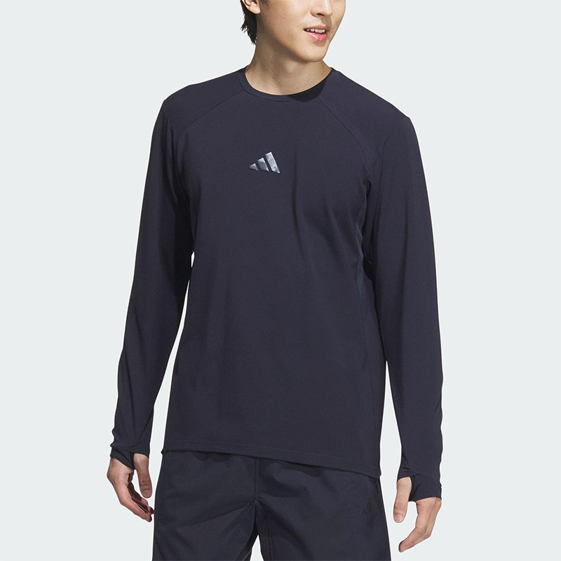Adidas/阿迪达斯正品2025春季男士针织三条纹经典运动长袖JM2018