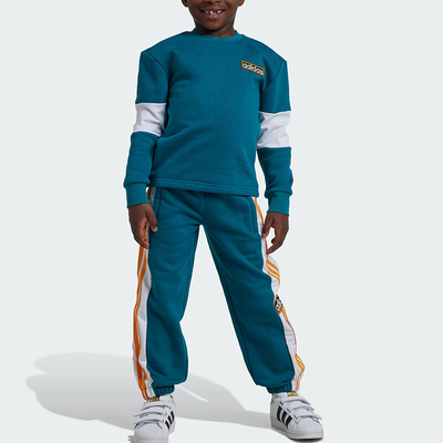 阿迪达斯小童运动圆领保暖套装