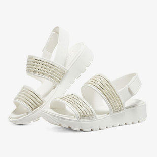 111099 Skechers 女子透气运动凉鞋 FOOTSTEPS WHT 斯凯奇正品