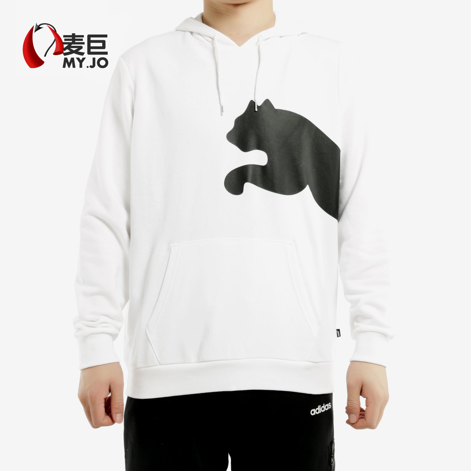 PUMA/彪马正品当季新款男子春秋休闲连帽拼色卫衣Big Logo 580566