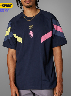 Adidas/阿迪达斯正品男士圆领休闲经典印花运动短袖T恤IN5598