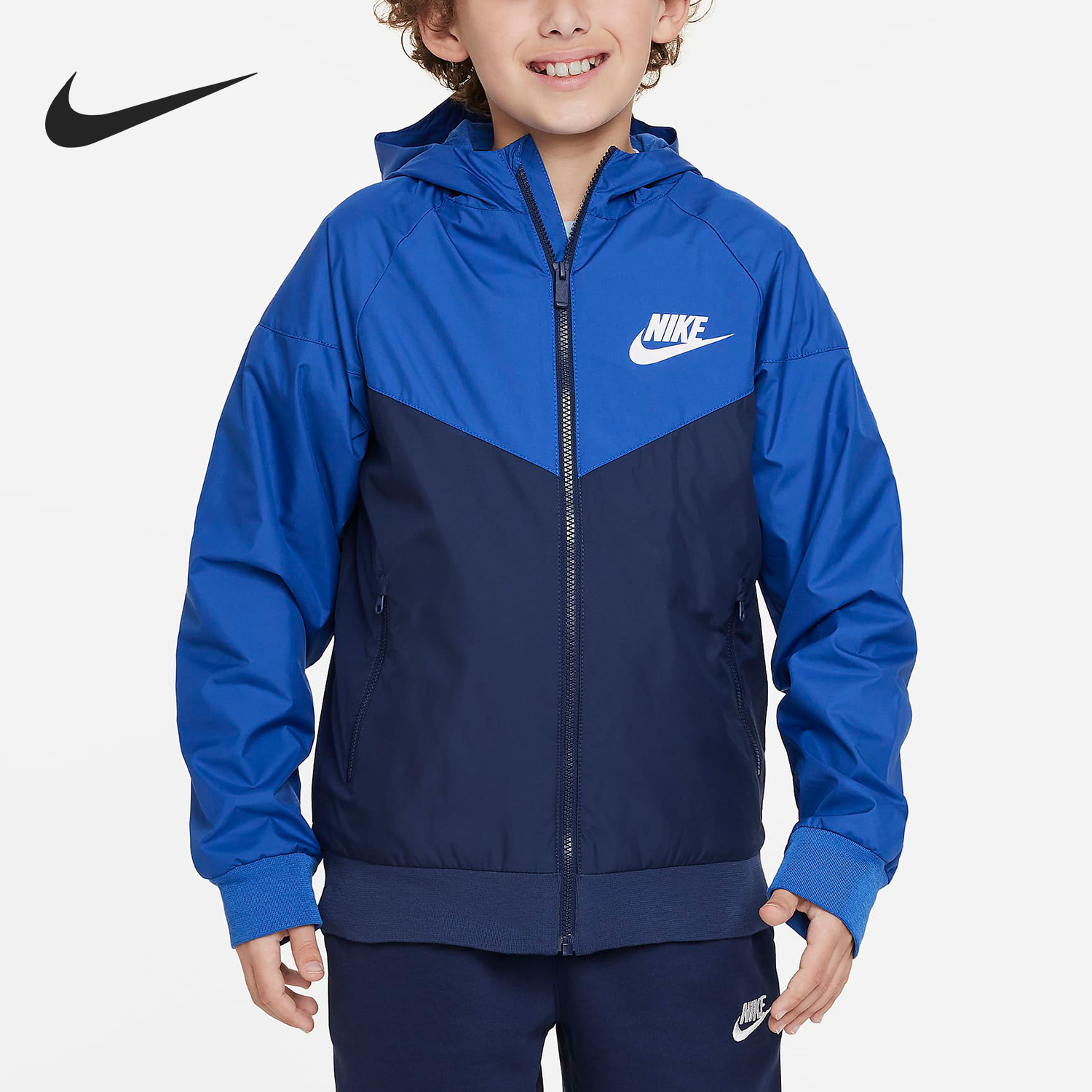 Nike/耐克正品 Sportswear大童连帽梭织外套夹克FN8757-480