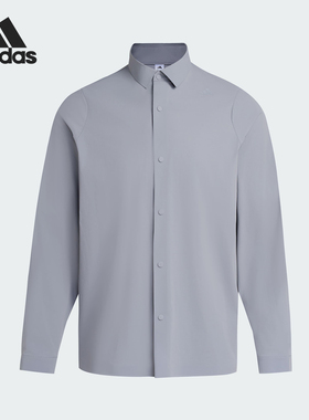Adidas/阿迪达斯官方正品2025夏季款男士宽松翻领运动衬衫JM0969