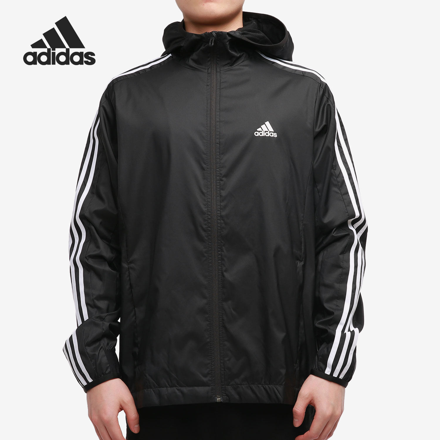 Adidas/阿迪达斯正品男子 春季新款运动服连帽休闲外套GQ0622