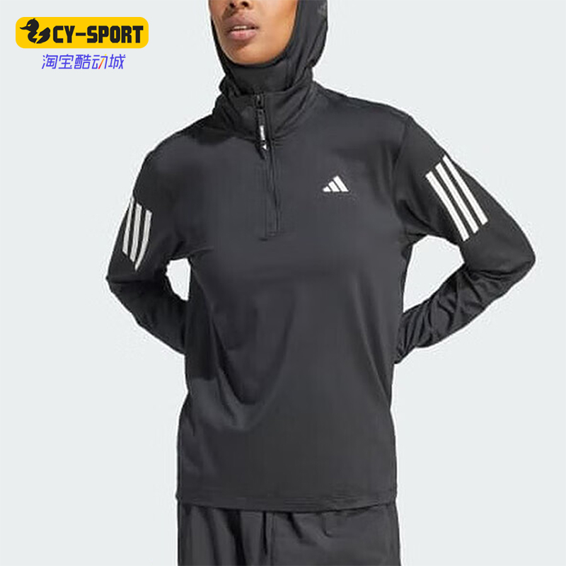 阿迪达斯女士休闲运动套头衫