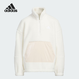Adidas/阿迪达斯正品新款儿童宽松加绒立领运动卫衣IN5233
