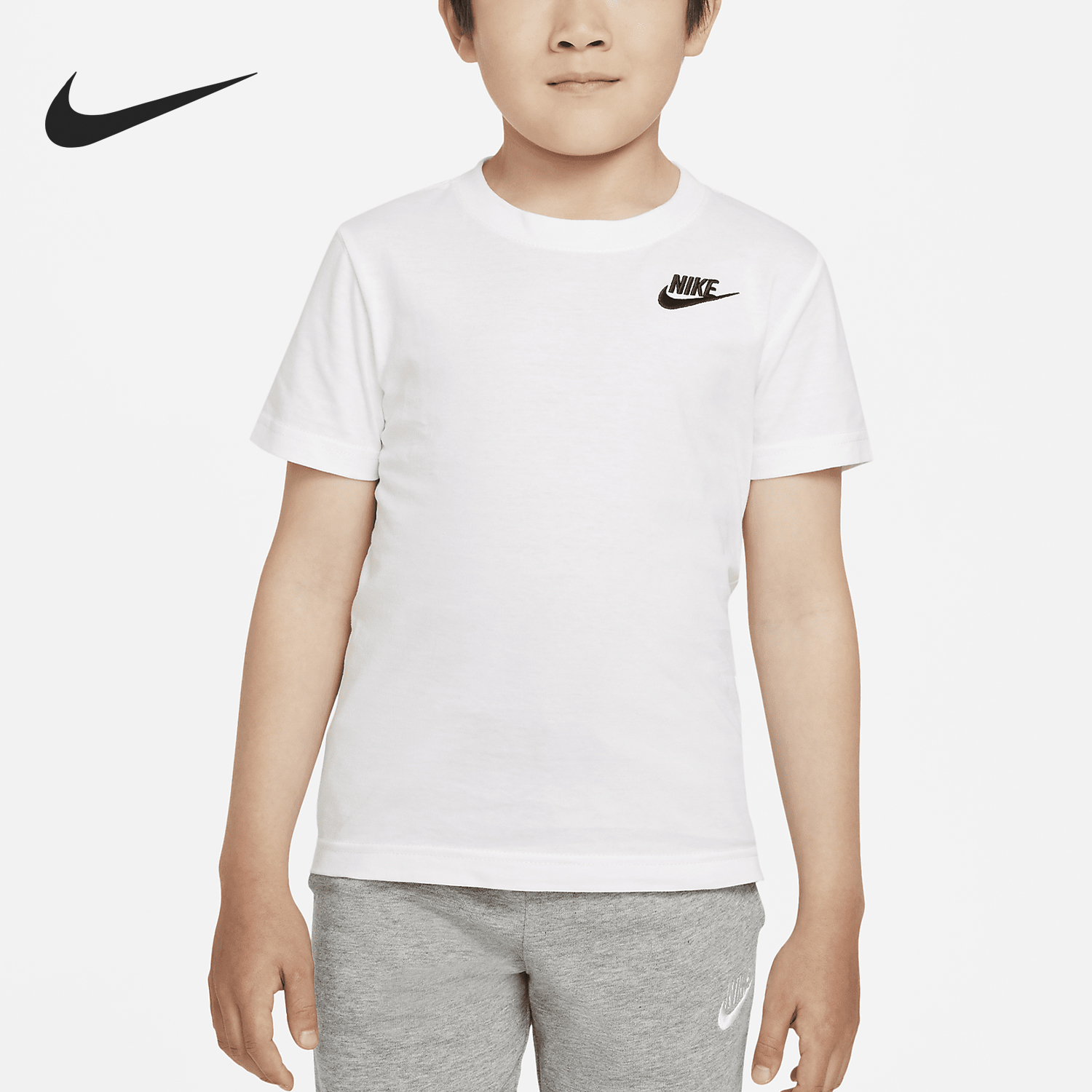 Nike/耐克正品2025新款大童针织运动圆领短袖T恤DQ4251-100