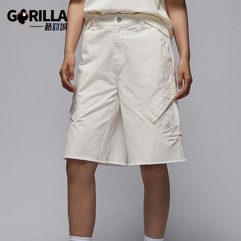 Nike/耐克正品JORDAN女士运动简约经典工装宽松短裤HJ0091-133