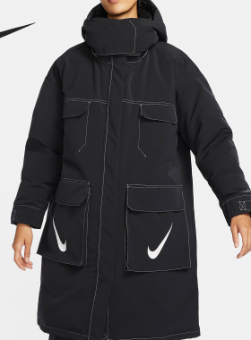 Nike/耐克官方正品冬季女士保暖连帽休闲运动羽绒服FV8167-010