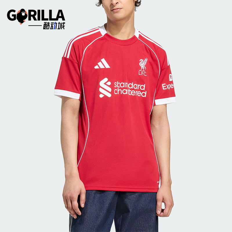 Adidas/阿迪达斯正品LIVERPOOL男士训练足球运动透气球衣JV6423