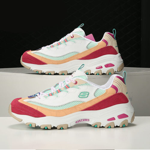Skechers/斯凯奇正品女子复古厚底撞色熊猫鞋老爹鞋跑步运动鞋