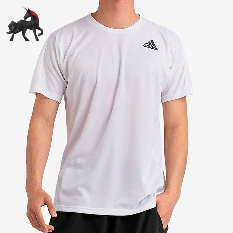 Adidas/阿迪达斯正品运动男士吸湿排汗轻盈透气短袖T恤GK4320