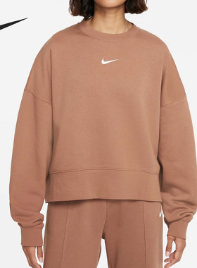Nike/耐克官方正品休闲女子休闲运动加绒卫衣套头衫 DJ7666-256