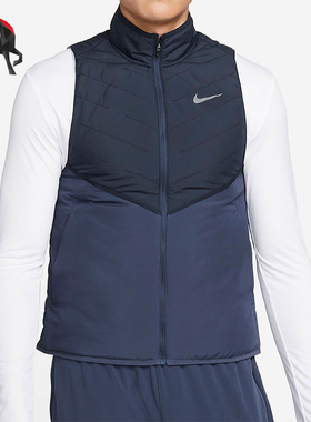 Nike/耐克正品2025冬季款男士运动立领拼接跑步棉马甲DD5648-475