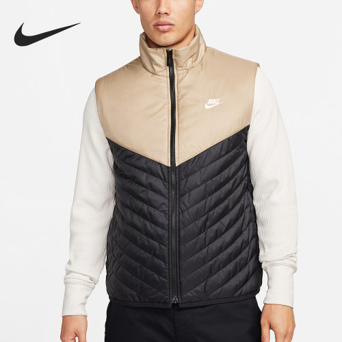 Nike/耐克正品Therma-FIT 男士运动拼接保暖立领棉马甲FB8202-010