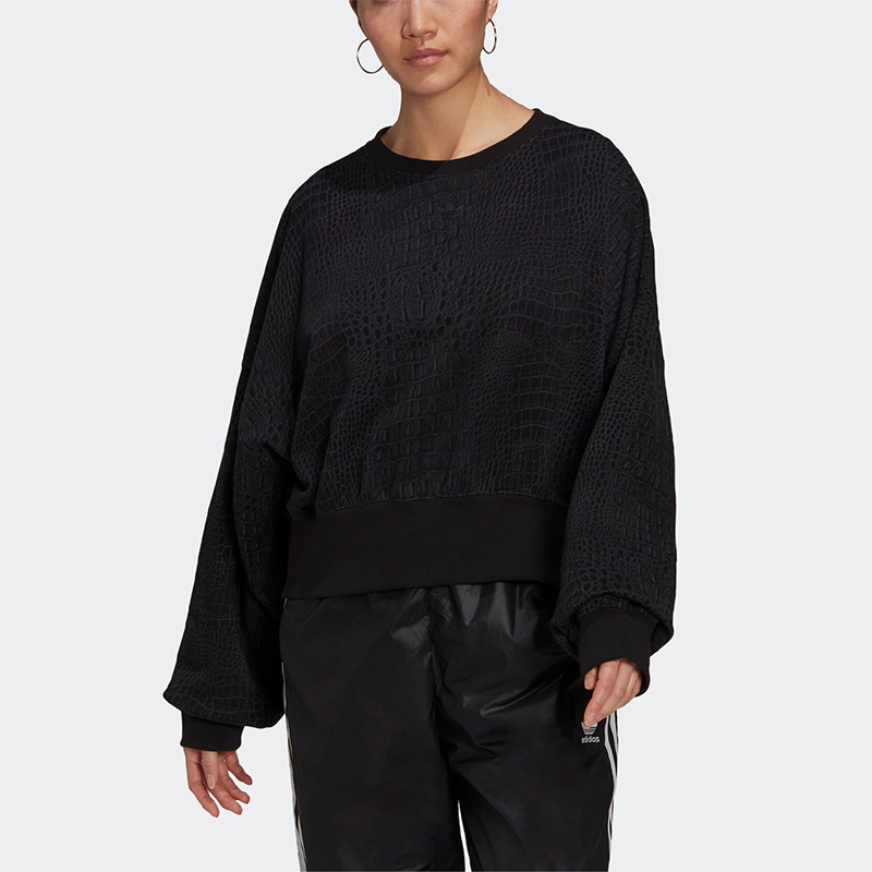 阿迪达斯女士长袖套头卫衣