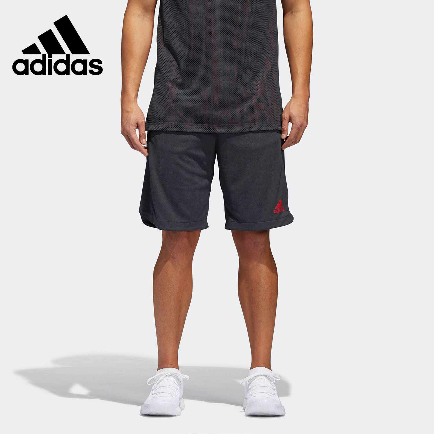 Adidas/阿迪达斯官方正品男子篮球宽松透气训练运动五分裤 CV6752