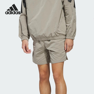 经典 Adidas 阿迪达斯正品 篮球系列情侣款 JC7842 运动休闲梭织短裤