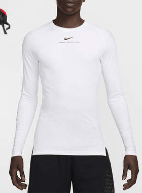 Nike/耐克正品Drake男士修身圆领针织运动训练长袖T恤DN0001-100