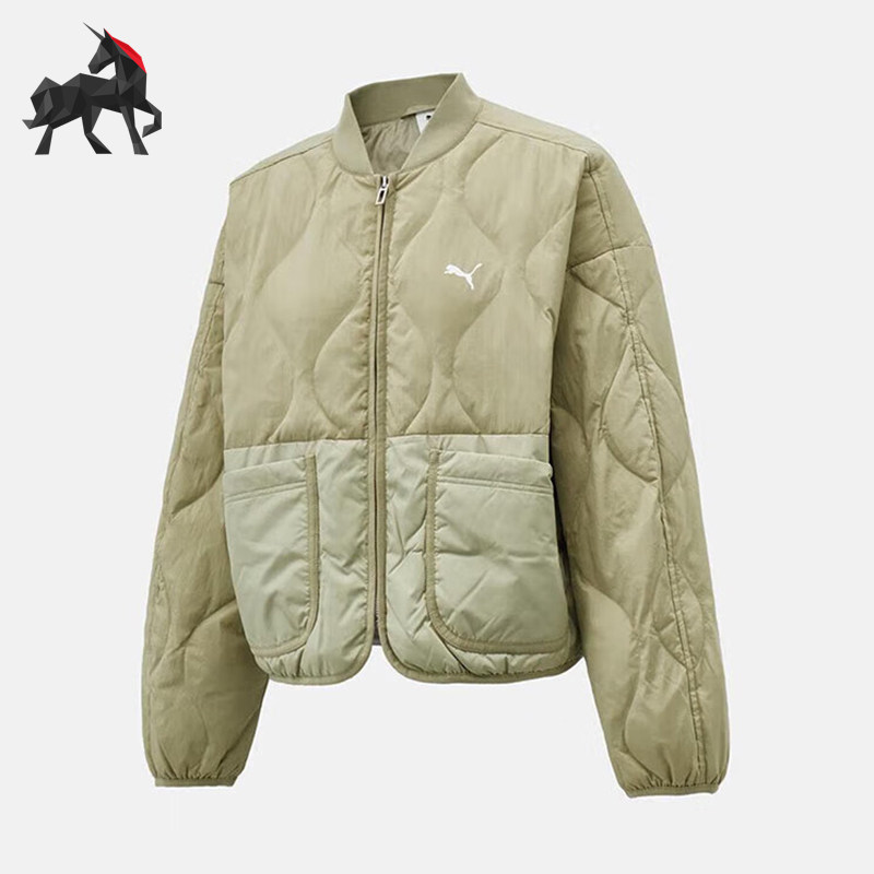 Puma/彪马正品含羽绒外套新款女浅绿色柔软经典夹克外套635502-82