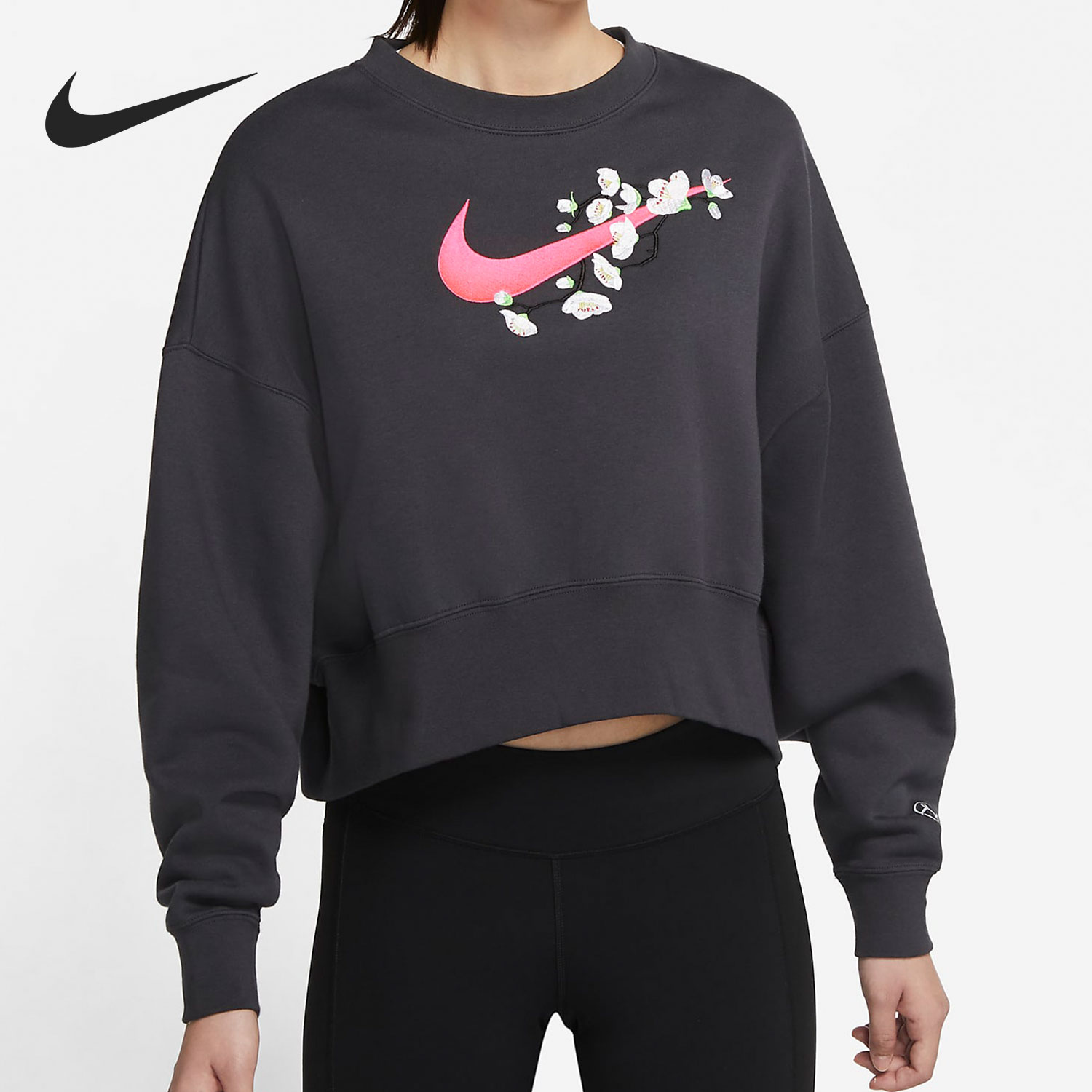 耐克女子加绒宽松套头卫衣