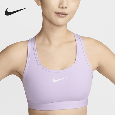 Nike/耐克正品Swoosh女士中强度支撑轻盈透气内衣DX6822-511