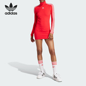 运动长袖 三叶草女子修身 连衣裙IV9332 阿迪达斯正品 Adidas