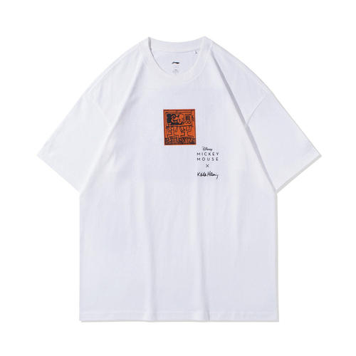 李宁短袖T恤男联名Keith Haring宽松运动上衣AHSR503