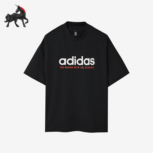 Adidas/阿迪达斯正品2025男士圆领运动休闲日常透气短袖KG8942