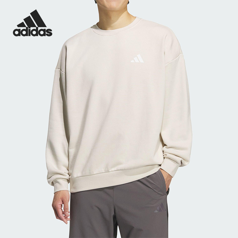 Adidas/阿迪达斯正品V GFX CREW 2男女宽松圆领针织卫衣KF5193