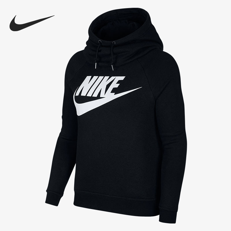 Nike/耐克正品女款美式复古印花抽绳连帽长袖卫衣938061-010