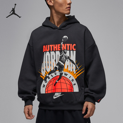 Nike/耐克正品JORDAN男士休闲连帽套头印花运动卫衣IF1844-045