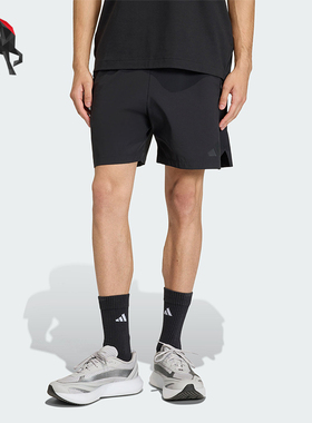 Adidas/阿迪达斯正品ZNEWOVENSHORT新款男黑色经典凉感短裤KD8488