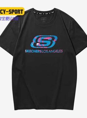 Skechers/斯凯奇正品春季男女休闲运动舒适短袖T恤 L121U154