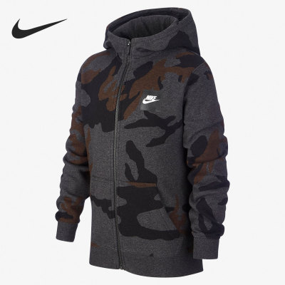 Nike/耐克正品新款运动休闲大童连帽拉链外套 AQ5772-032
