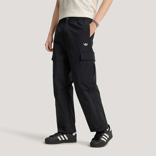 Adidas/阿迪达斯正品三叶草CARGOPANT新款男经典黑色工装裤LE7350