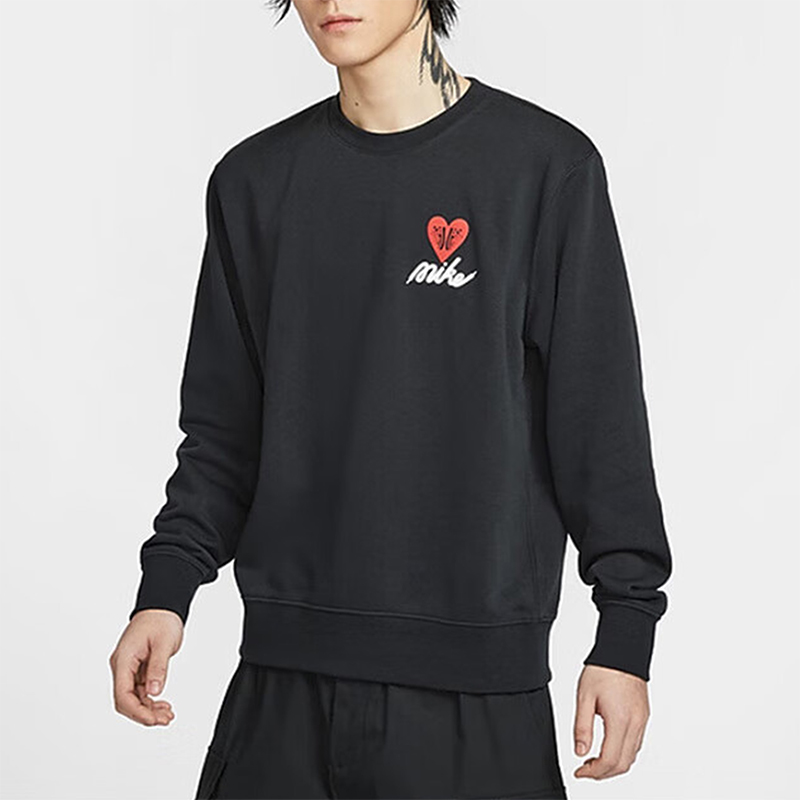 Nike/耐克正品Club 男士法式毛圈圆领针织运动卫衣IB8233-010