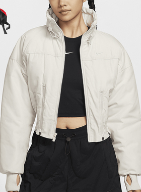 Nike/耐克正品新款女士休闲收腰短款保暖时尚棉服FV7819-104